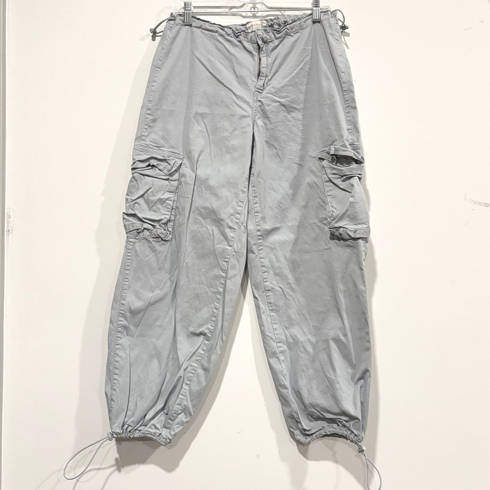 PacSun Womens Parachute Pants Medium Cargo Baggy Y2K Streetwear Gorpcore 21948